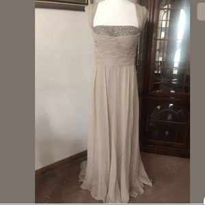 Marc Bouwer Glamit Glamorous Jeweled Silk Gown